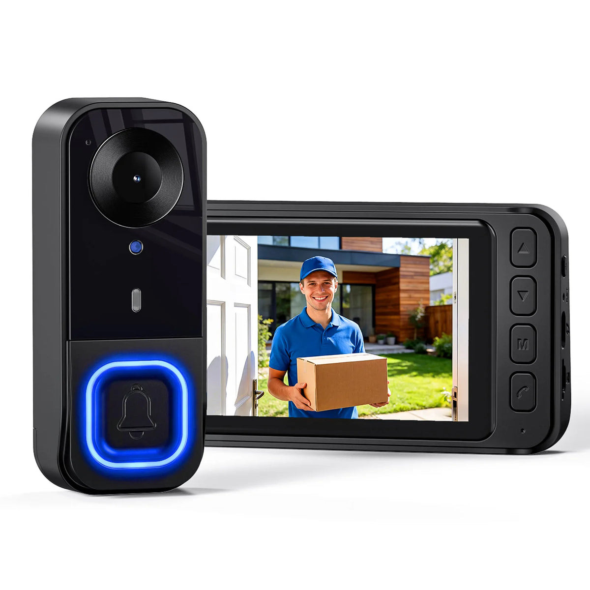 Wireless Video Doorbell Camera with Night Vision and Local Storage