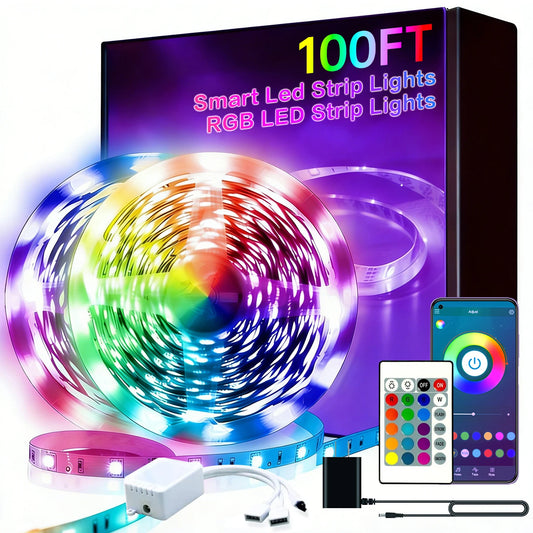 GUPUP RGB LED Strip Lights With Remote And Music Sync