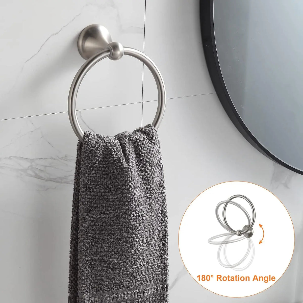 Modern Metal Bathroom Hardware Set Wall Mount Towel Bar Set