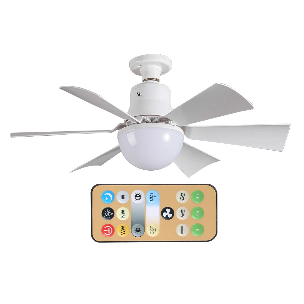 Sikiwind Ceiling Fan With Remote And Dimmable Light