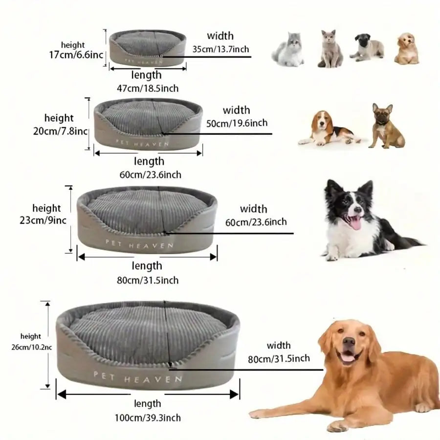Soft Cotton Pet Bed For Dogs And Cats With Thick Padding