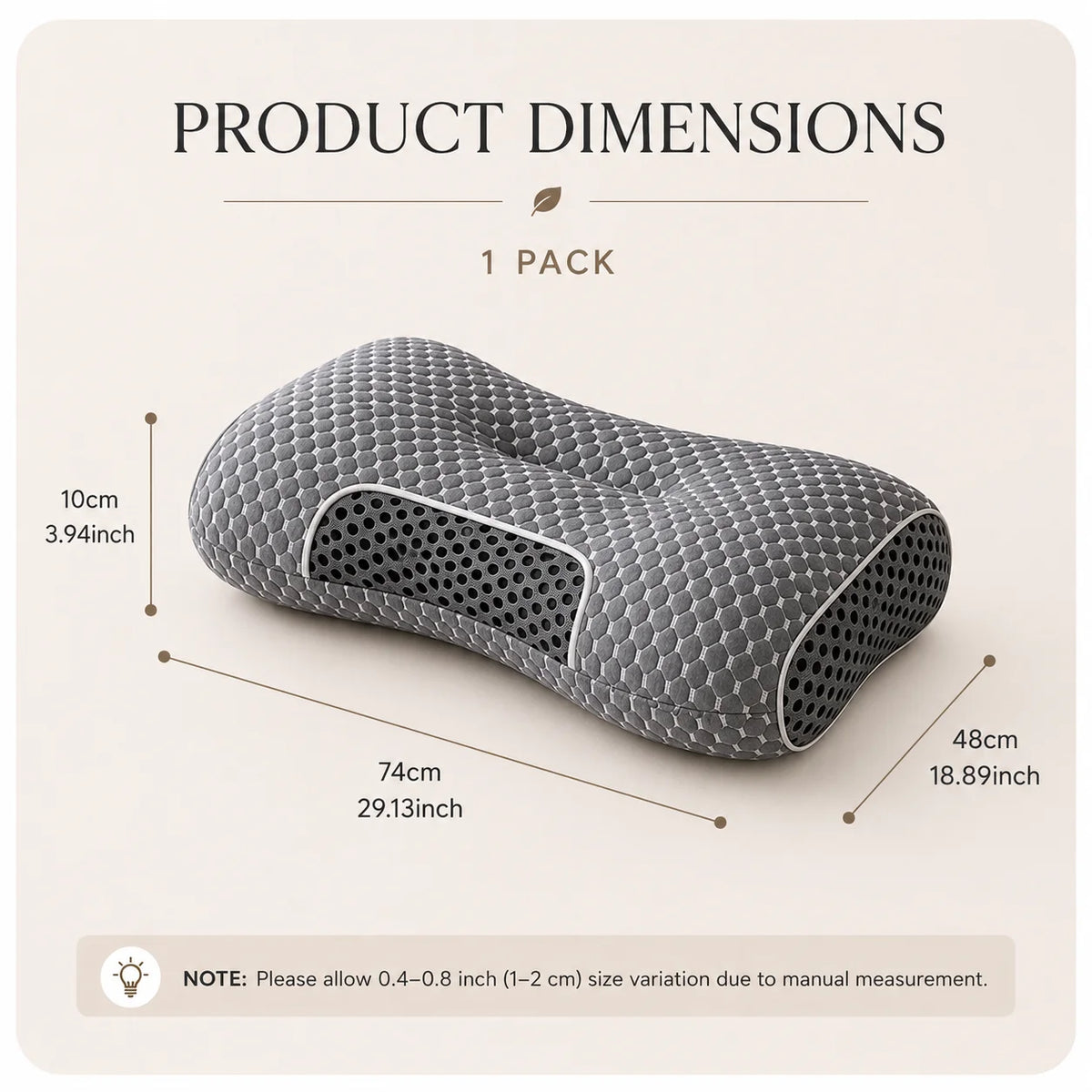 Ergonomic Memory Foam Cervical Neck Support Pillow For Deep Sleep