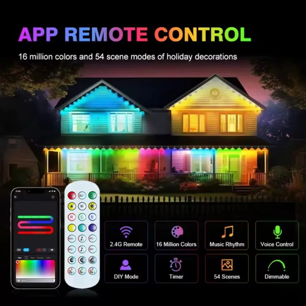 Mimirgb Smart Permanent Outdoor Eaves Lights With App Remote