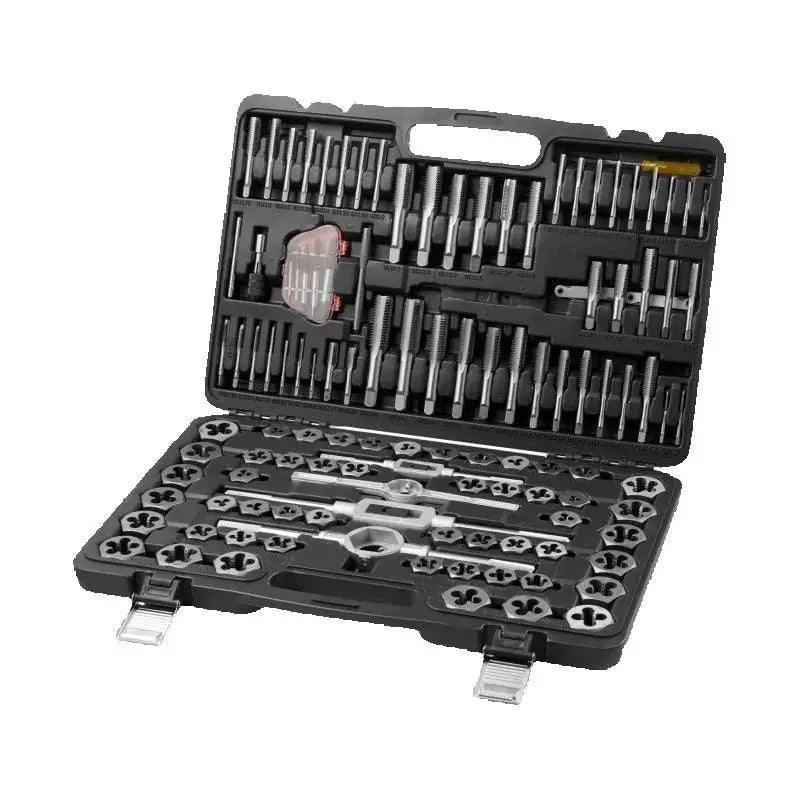 SucceBuy Bearing Steel Tap And Die Set With Metric And SAE Taps And Dies