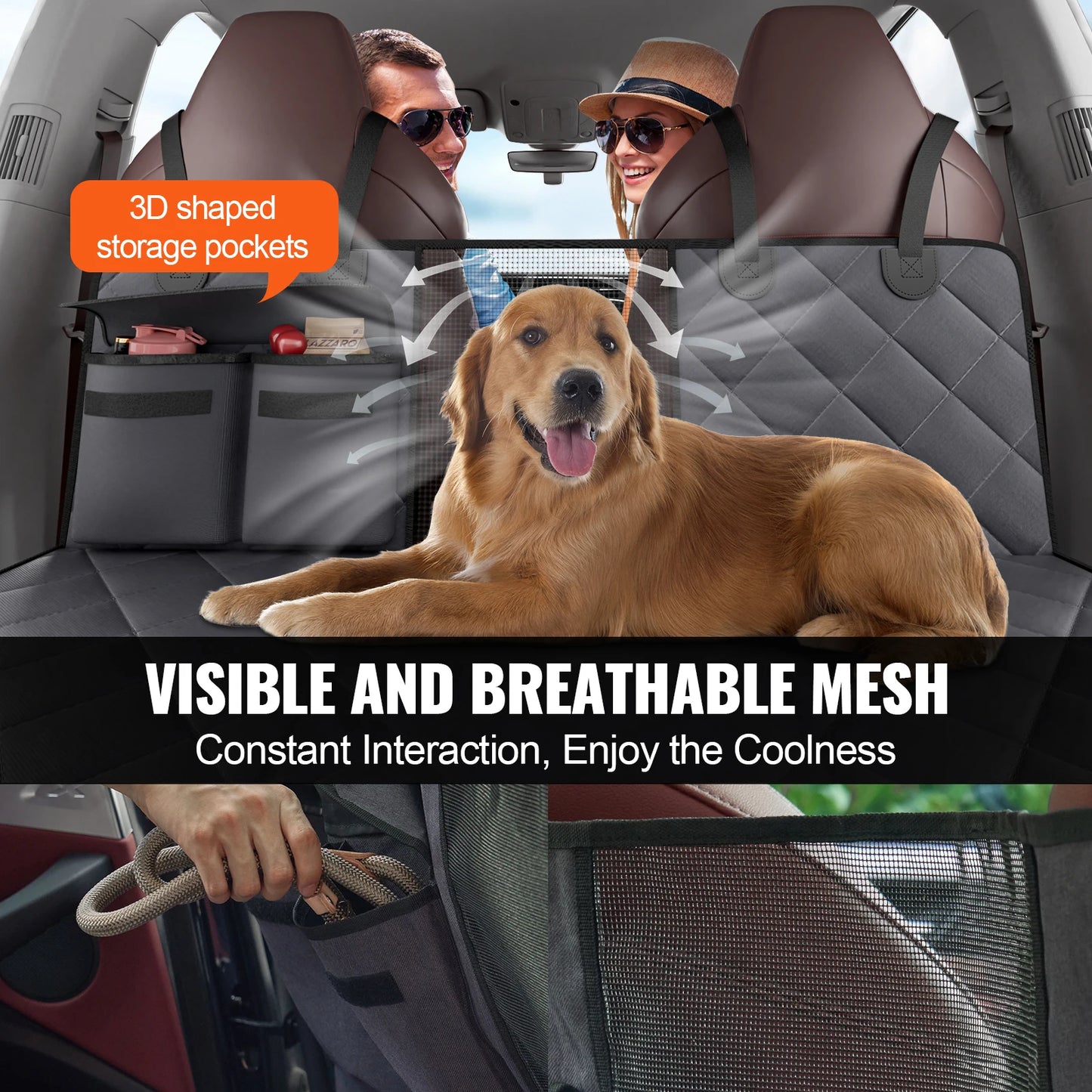 SucceBuy Back Seat Extender Dog Hammock for Car Waterproof Cover