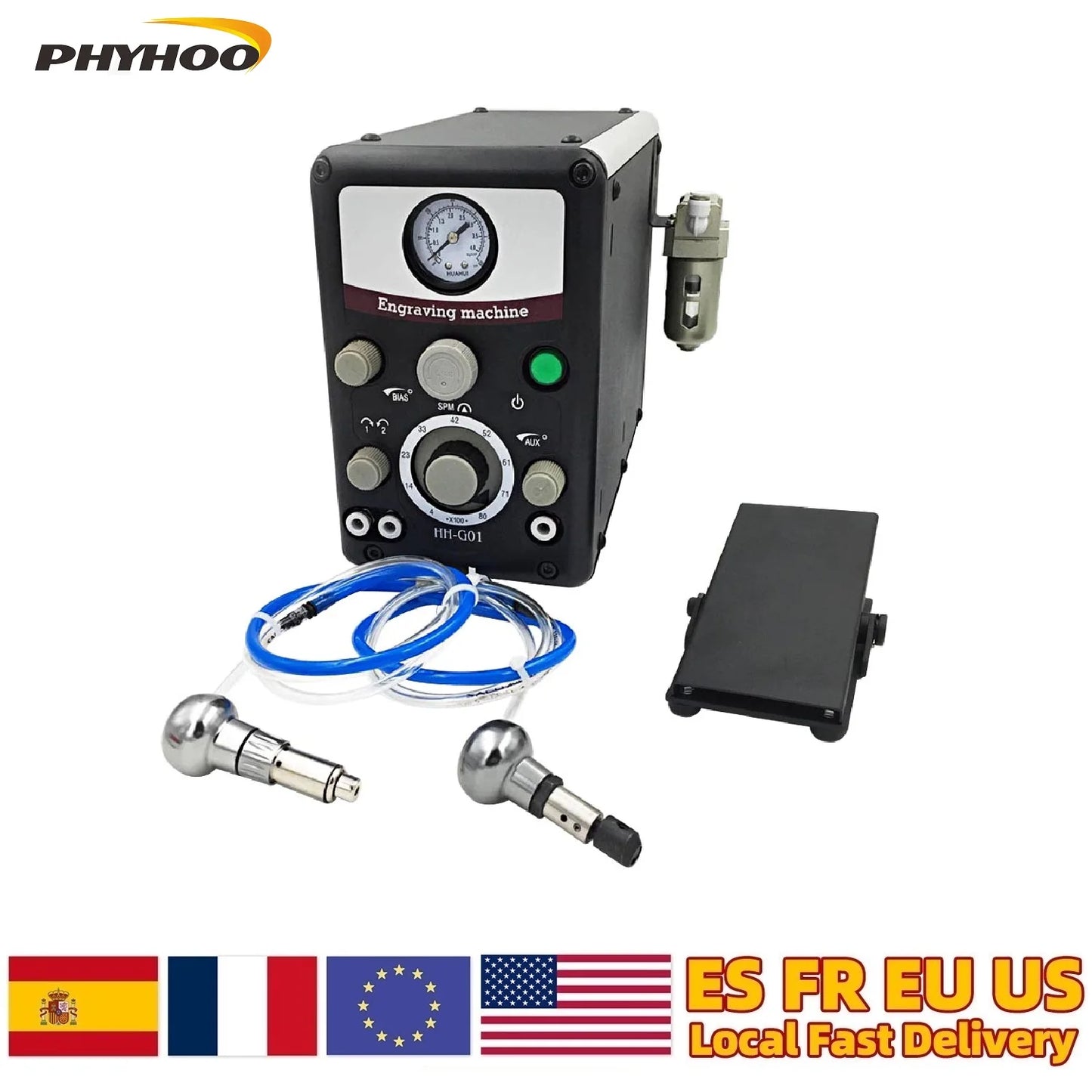 PHYHOO Pneumatic Engraver Air Engraving Machine Jewellery Making Tools