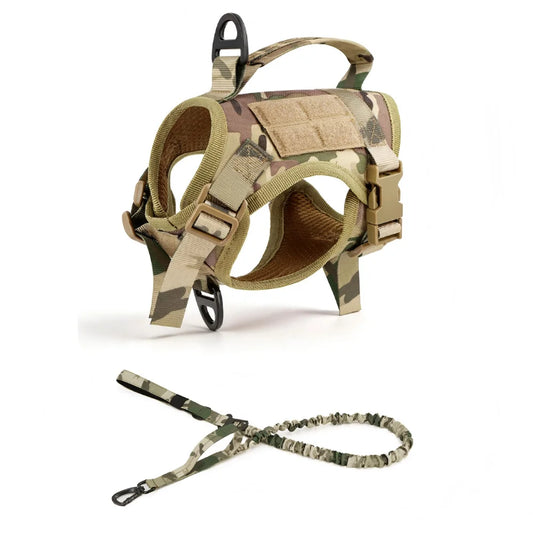 Tactical Cat Harness Leash Set Adjustable Soft Mesh Vest