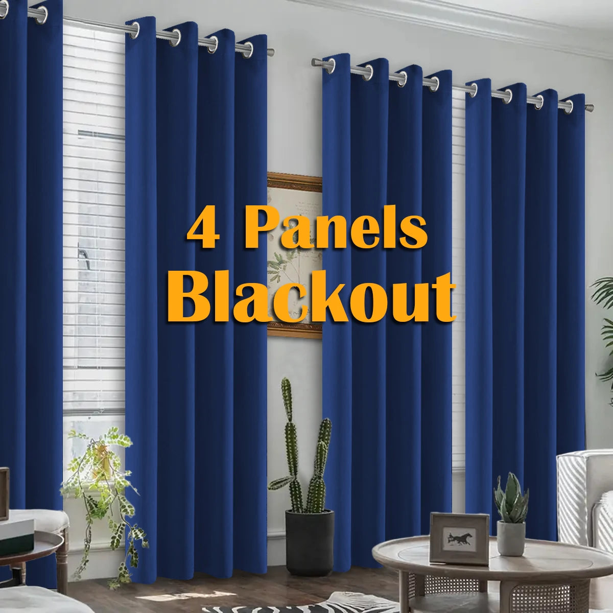 Thermal Blackout Curtains Heat Insulated Grommet Window Panels