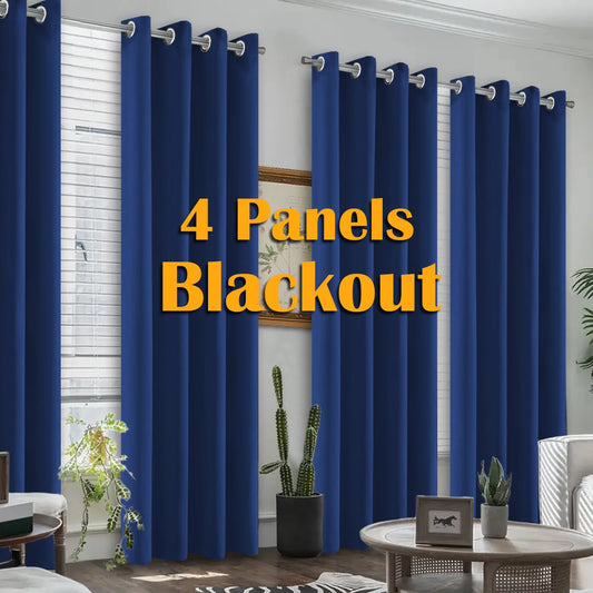 Thermal Blackout Curtains Heat Insulated Grommet Window Panels
