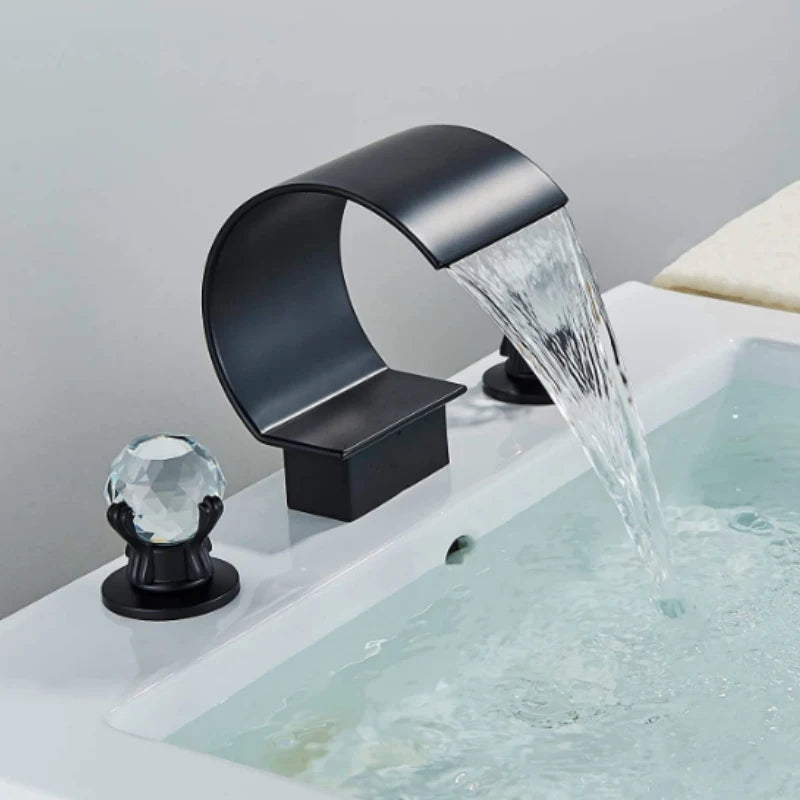 Wanmivezlo Brass Deck Mount Widespread Basin Faucet With Dual Handles