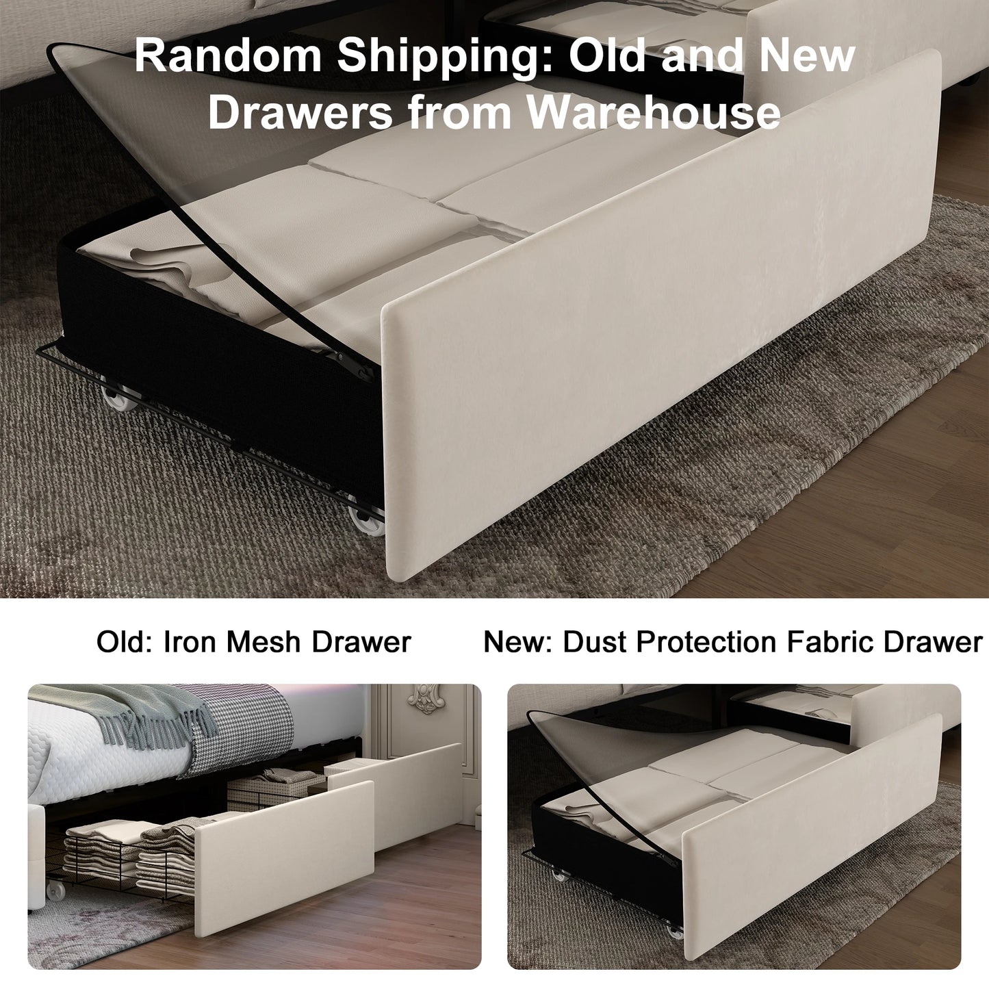 GEGOFORU Queen LED Bed Frame With Galaxy Projector USB Ports