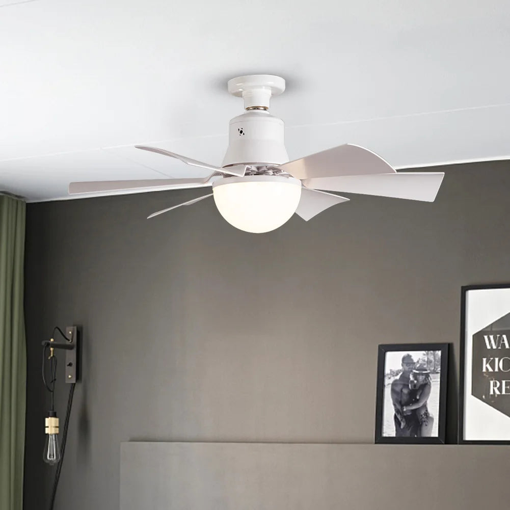 Sikiwind Ceiling Fan With Remote And Dimmable Light
