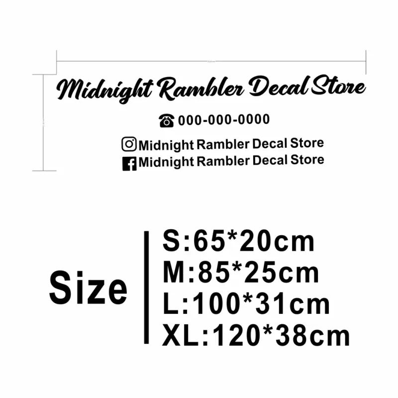 Custom Business Logo Social Media Car Sticker Decal IG