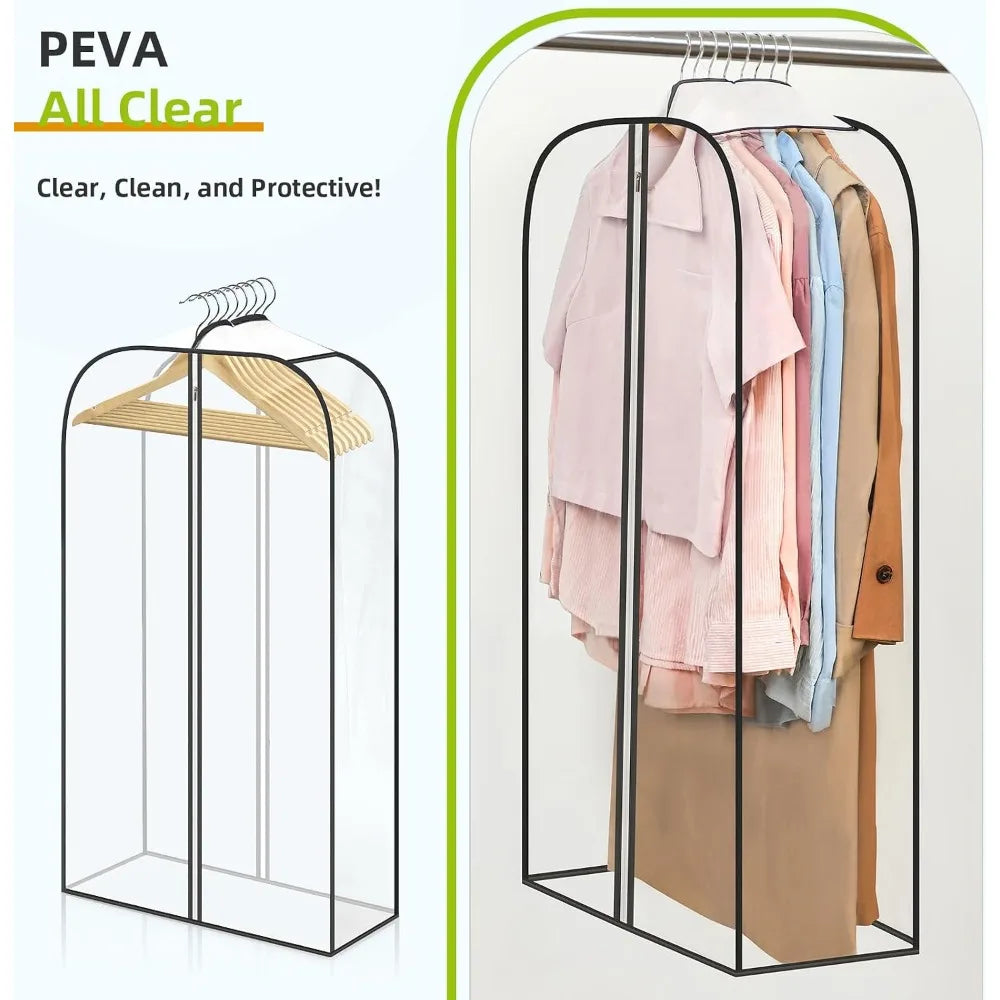 Garment Bags Double Sided Zippers Hanging Clothes Storage Suit Covers