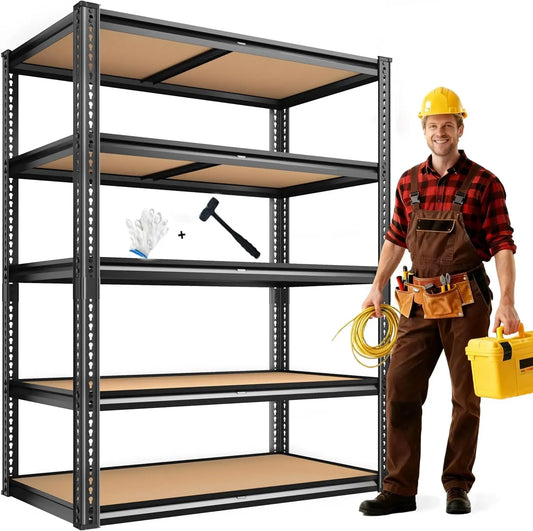 ZHILU 5 Tier Adjustable Heavy Duty Garage Shelving Unit