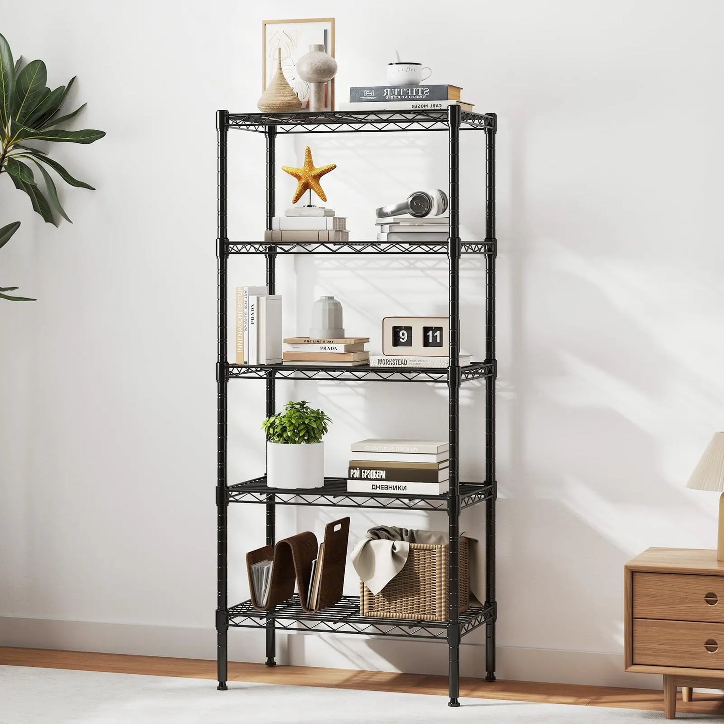 JHK 3 Tier Metal Wire Storage Shelves Heavy Duty Rack