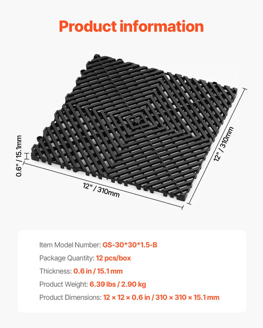 Non Slip Interlocking Drainage Floor Mats And Shower Tiles
