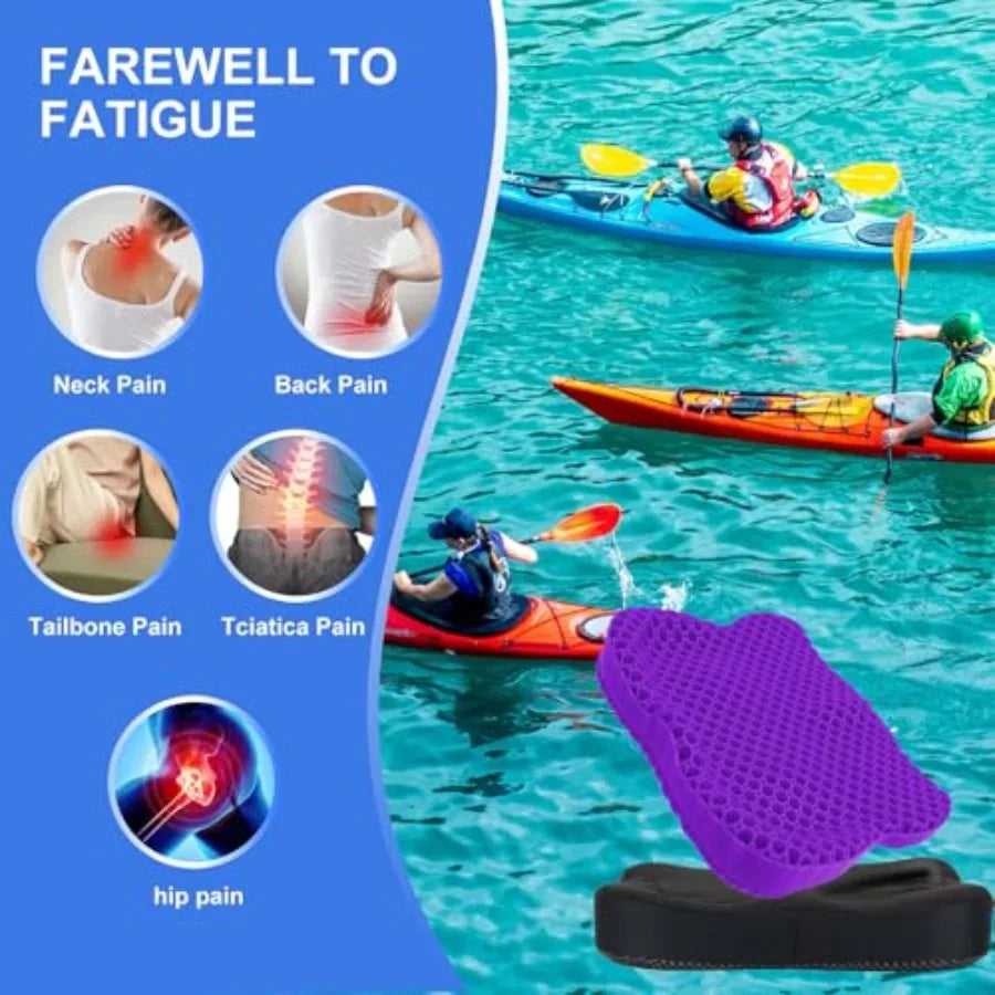 Thick Gel Cooling Office Chair Seat Cushion With Ergonomic Relief