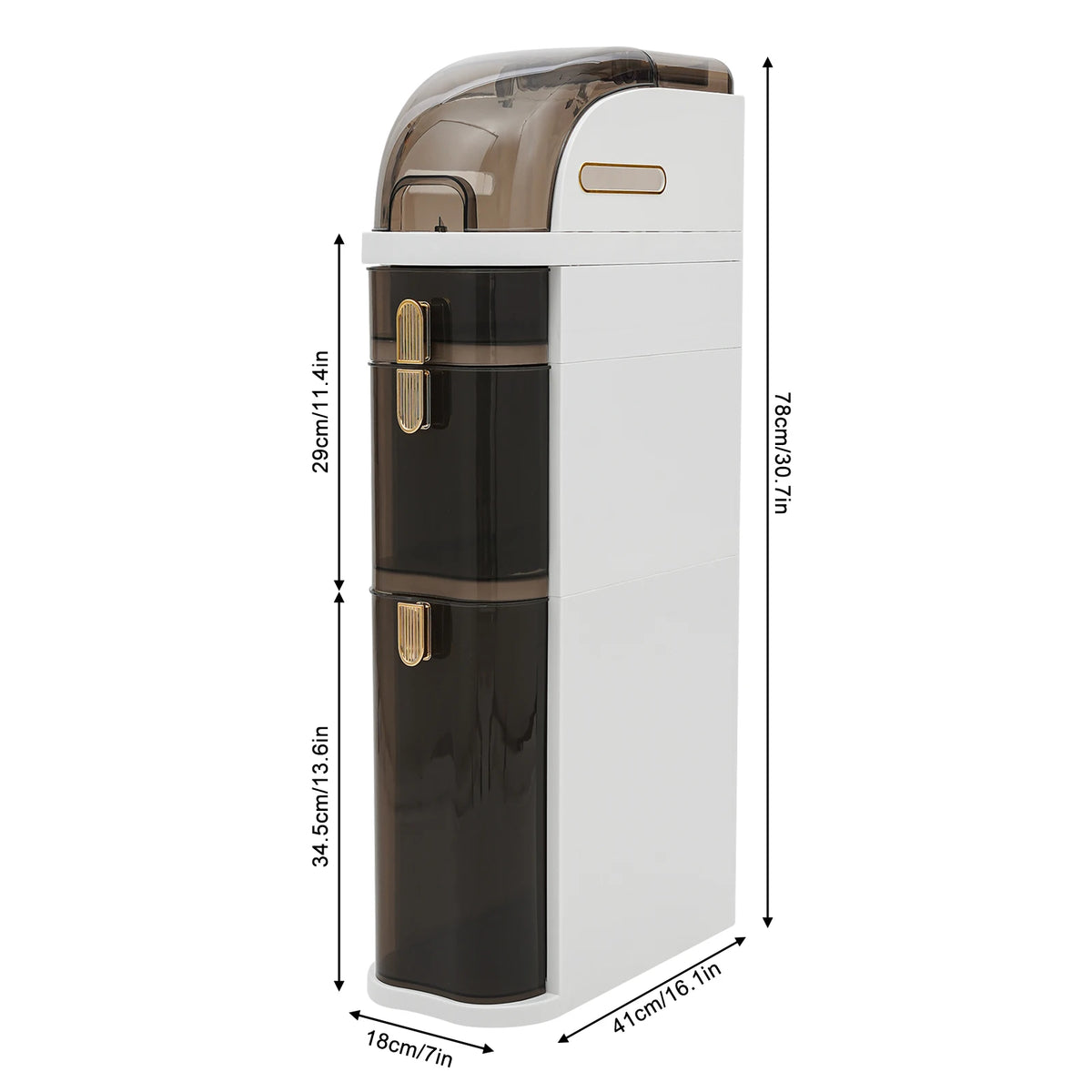 Slim Rolling Storage Cabinet With Hidden Compartment For Bathroom Kitchen