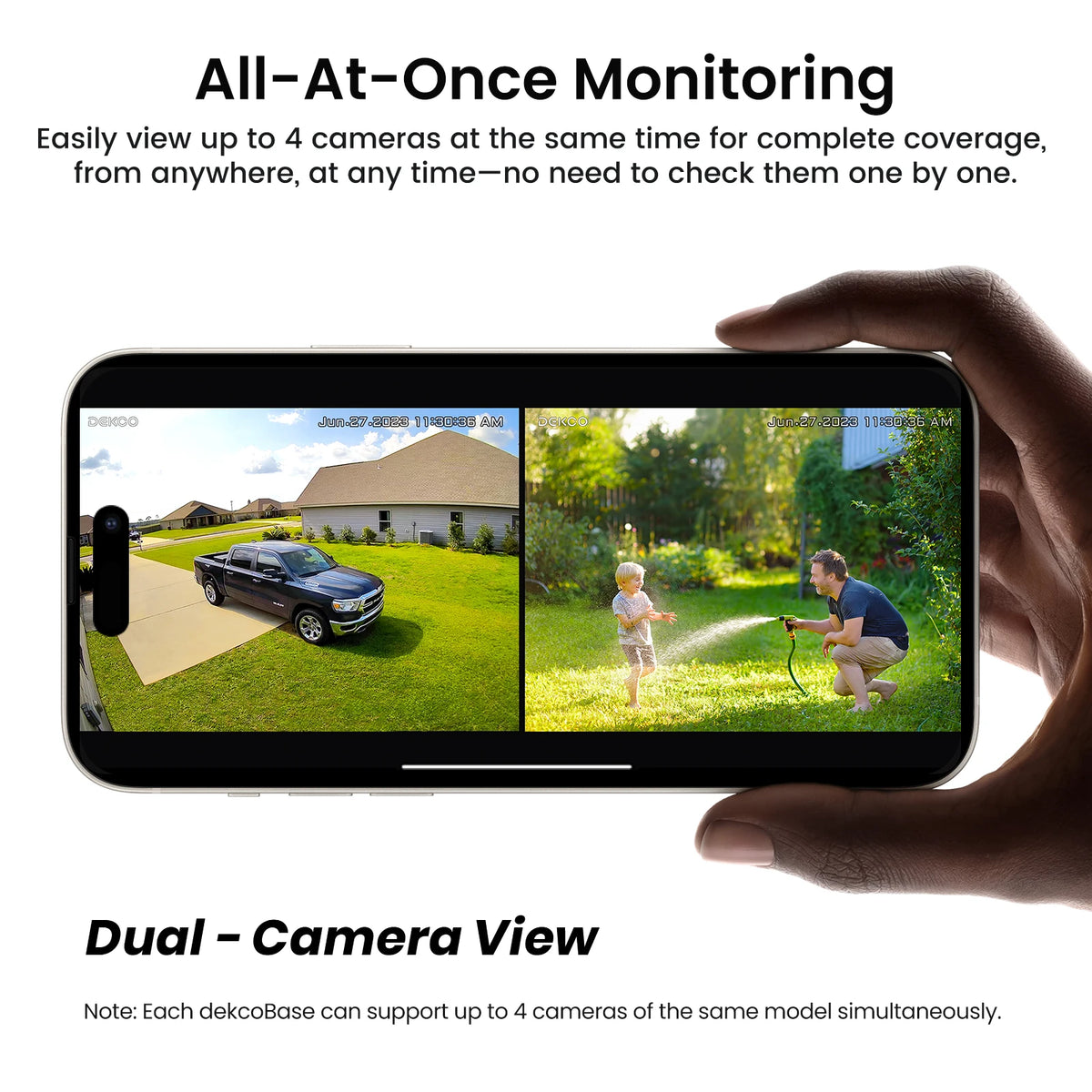 DEKCO Solar WiFi Security Camera System With Local Storage