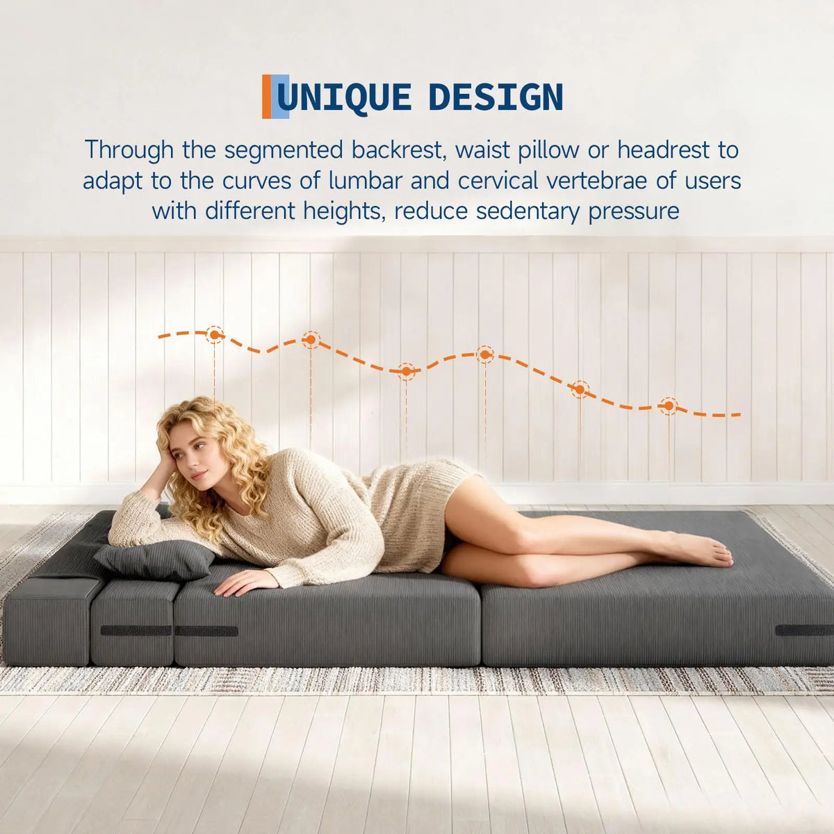 HobbyLane Four In One Folding Sofa Bed Convertible Couch