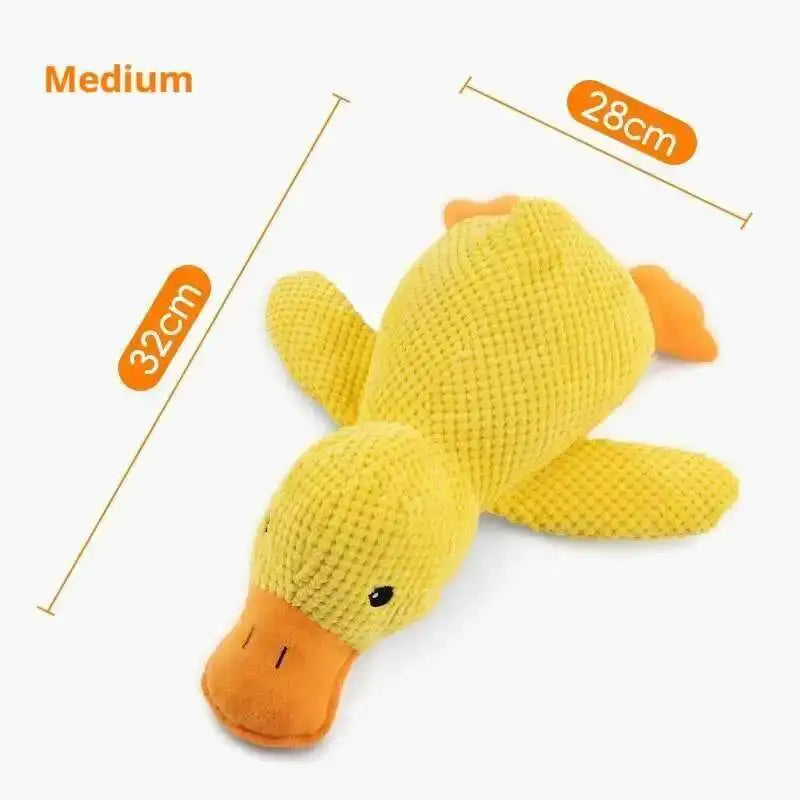 Squeaky Plush Duck Dog Toy Bite Resistant Chew