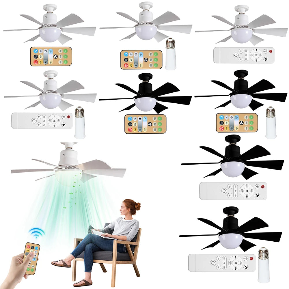 Sikiwind Ceiling Fan With Remote And Dimmable Light