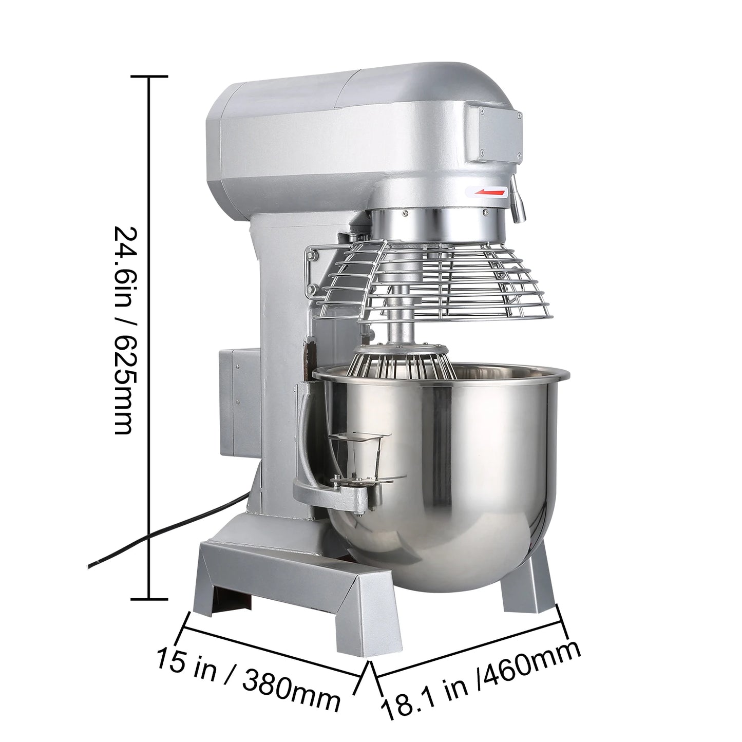 SucceBuy Commercial Food Mixer 450W Heavy Duty Stainless Steel