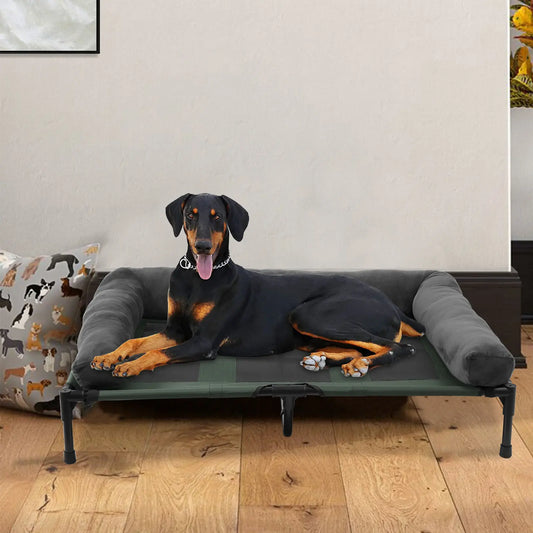 Bingopaw Elevated Dog Bed With Cooling Breathable Metal Support Frame