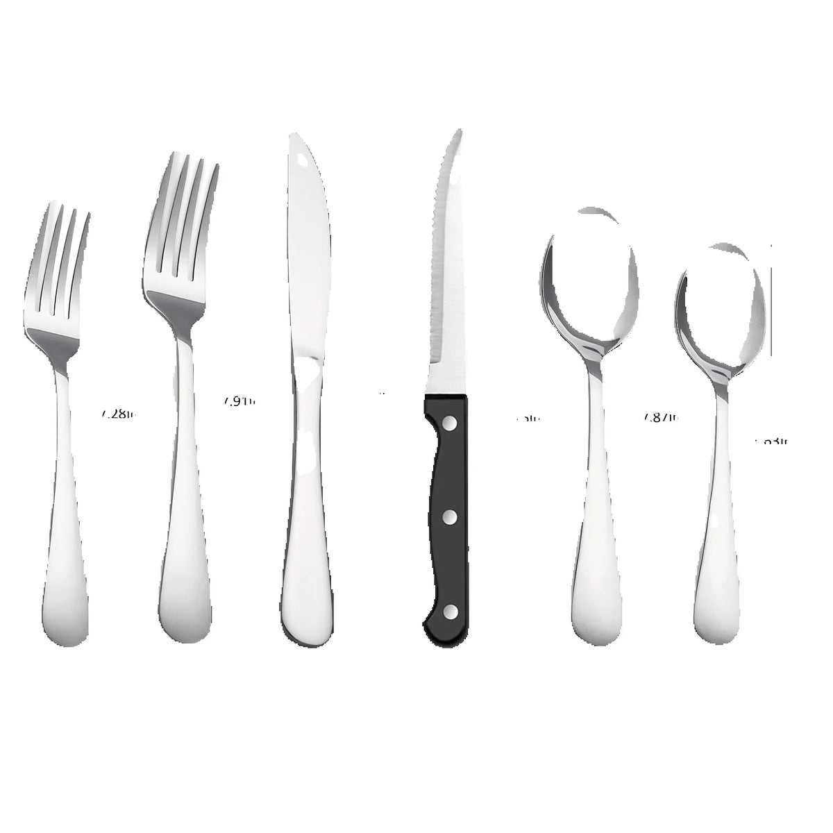HanSmart Mirror Polished Stainless Steel Flatware Set Service For Four