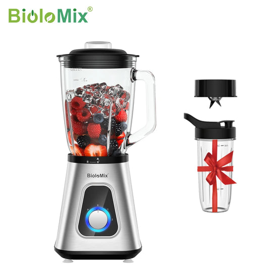 Biolomix 1300W Smoothie Maker With Glass Jar For Frozen Drinks