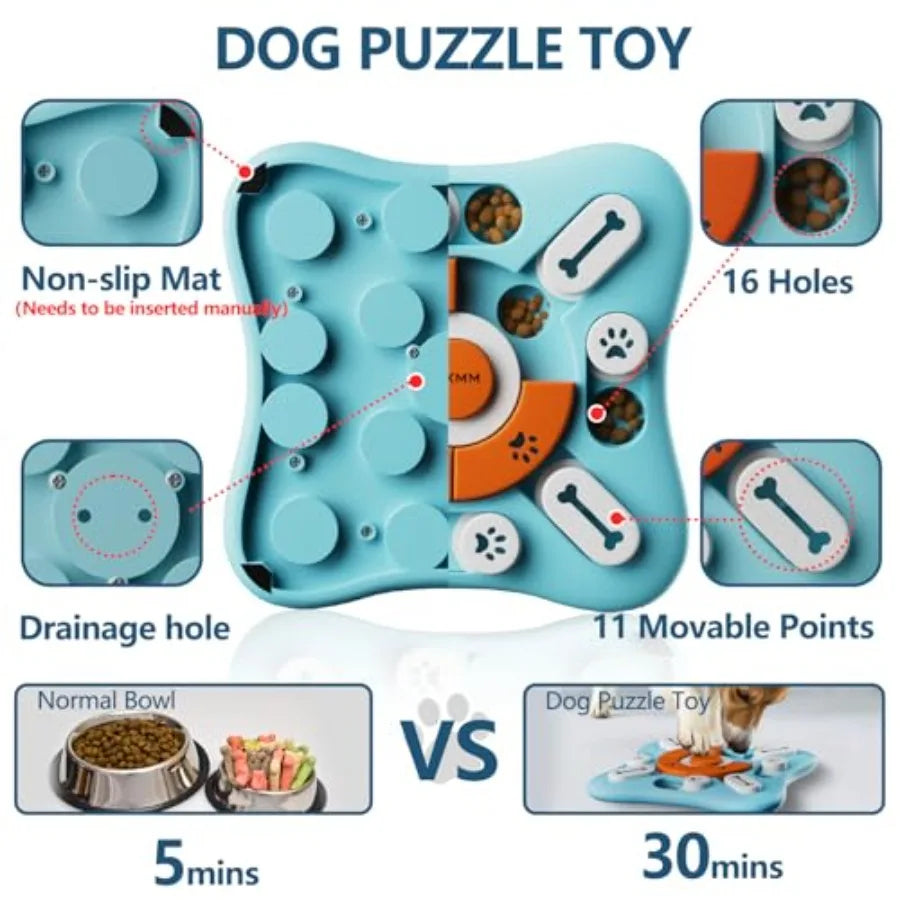 No Brand Interactive Dog Treat Puzzle Toy For Mental Enrichment